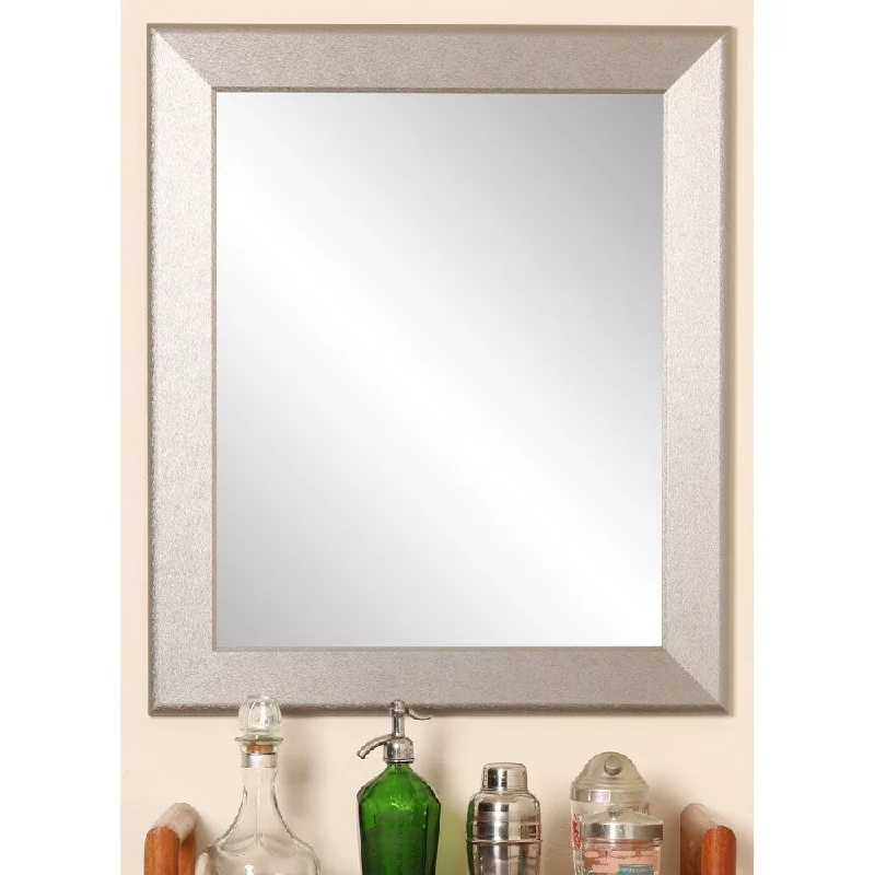 Silver Orchid Rosing Contemporary Silver Pop Accent Mirror