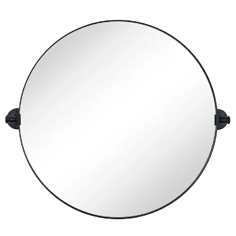 TEHOME Barcroft Round Metal Wall Mirror - 24" x 24"