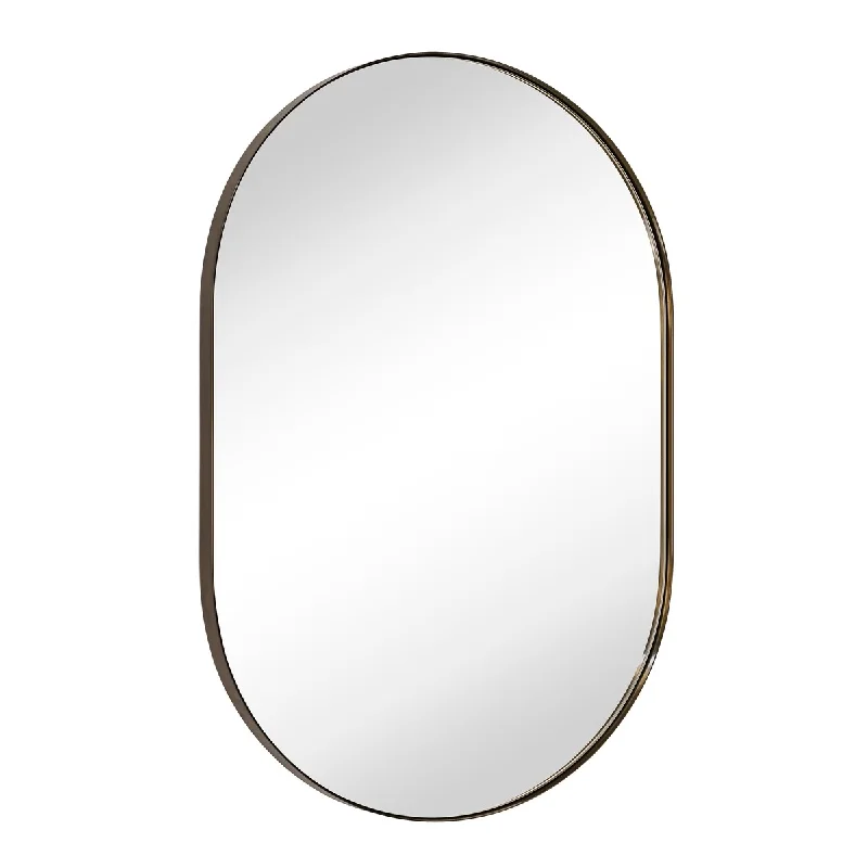 TEHOME Javeion Oval Large Metal framed Wall Mirror