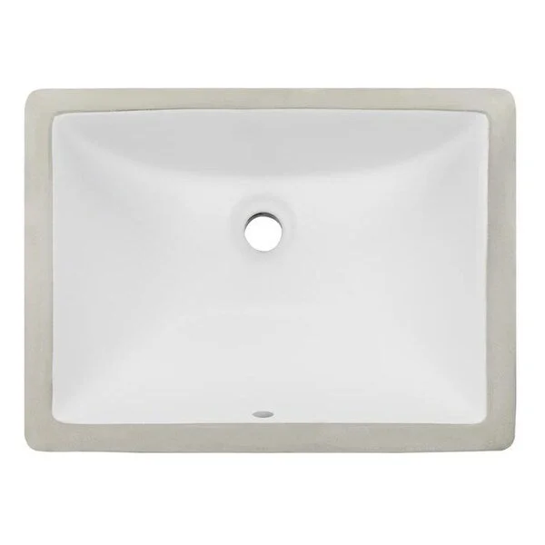 Ticor White Vitreous Porcelain Undermount Bathroom Sink