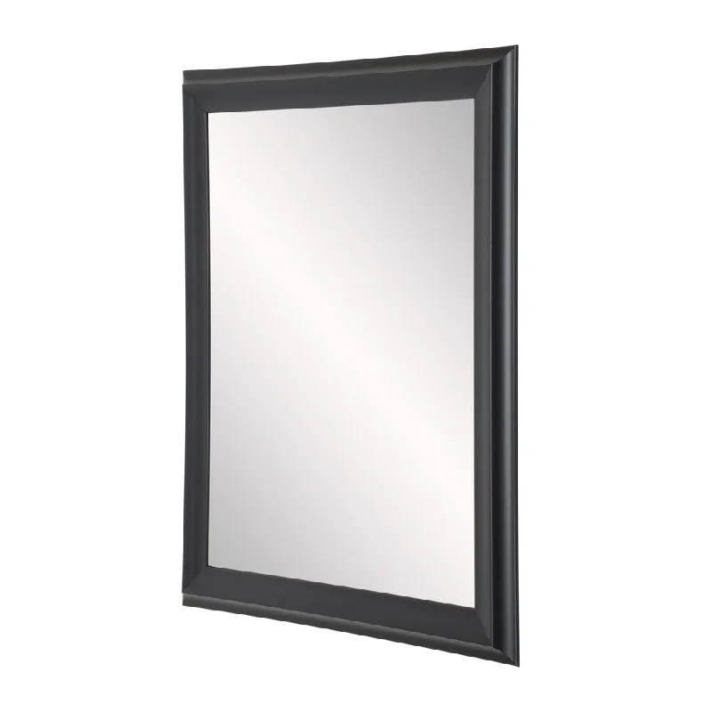 Traditional Slope Wall Mirror - Matte Black