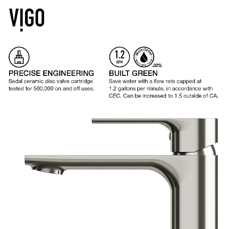 VIGO Davidson Single Hole Bathroom Faucet