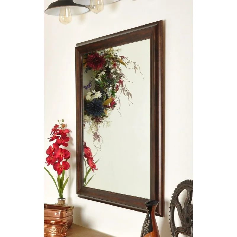 Vintage Copper Hill Wall Mirror - Brown