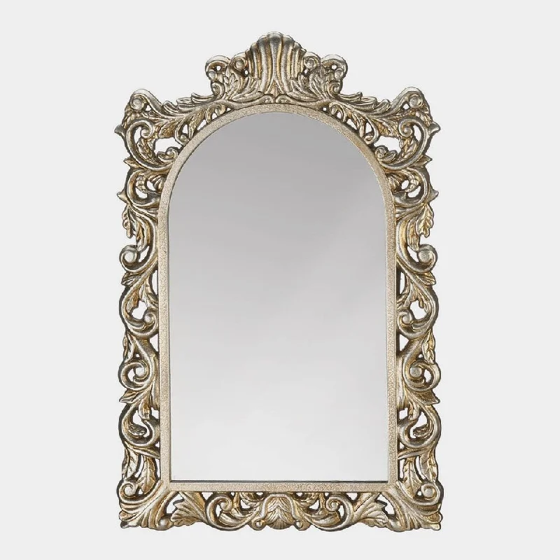 Vintage Style Arched Gold Wall Mirror