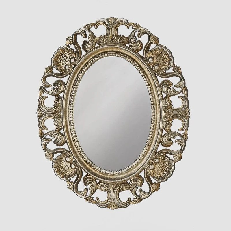 Vintage Style Gold Oval Wall Mirror