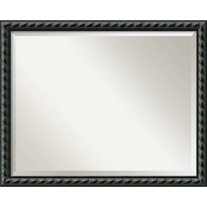 Wall Mirror Large, Pequot Black 31 x 25-inch