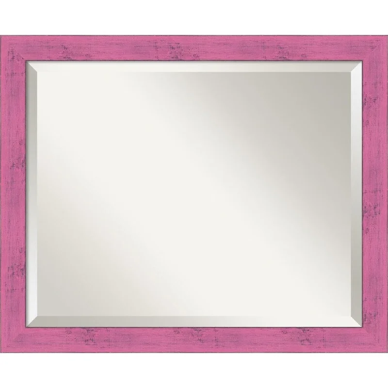 Wall Mirror Medium, Petticoat Pink Rustic 18 x 22-inch