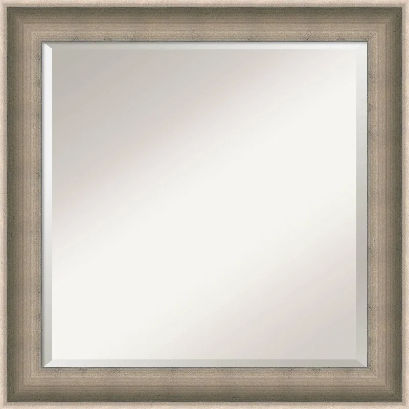 Wall Mirror Square, Silver Solitaire 25 x 25-inch