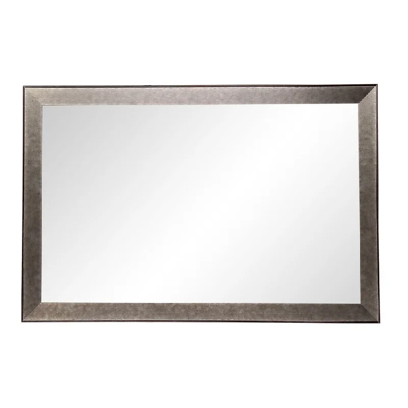 Worn Gunmetal Wall Mirror - Metal