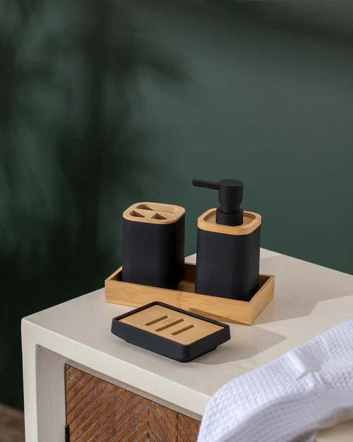 Delightful 4 Piece Bathroom Set - Black