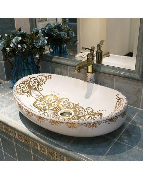 Medallion Porcelain Counter Top Basin