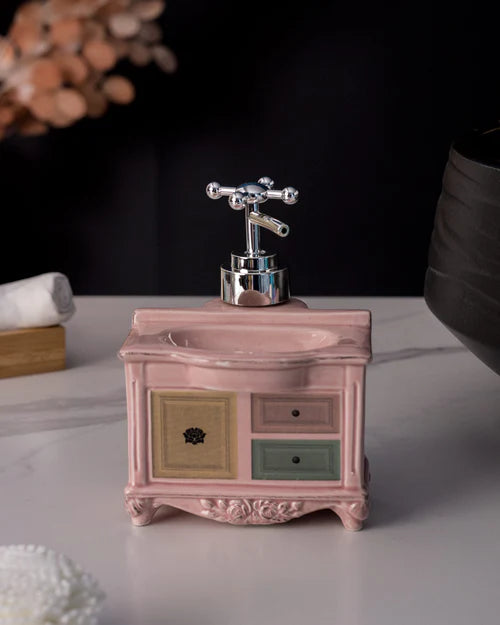 Vanity Cabinet Soap Dispenser - Pink