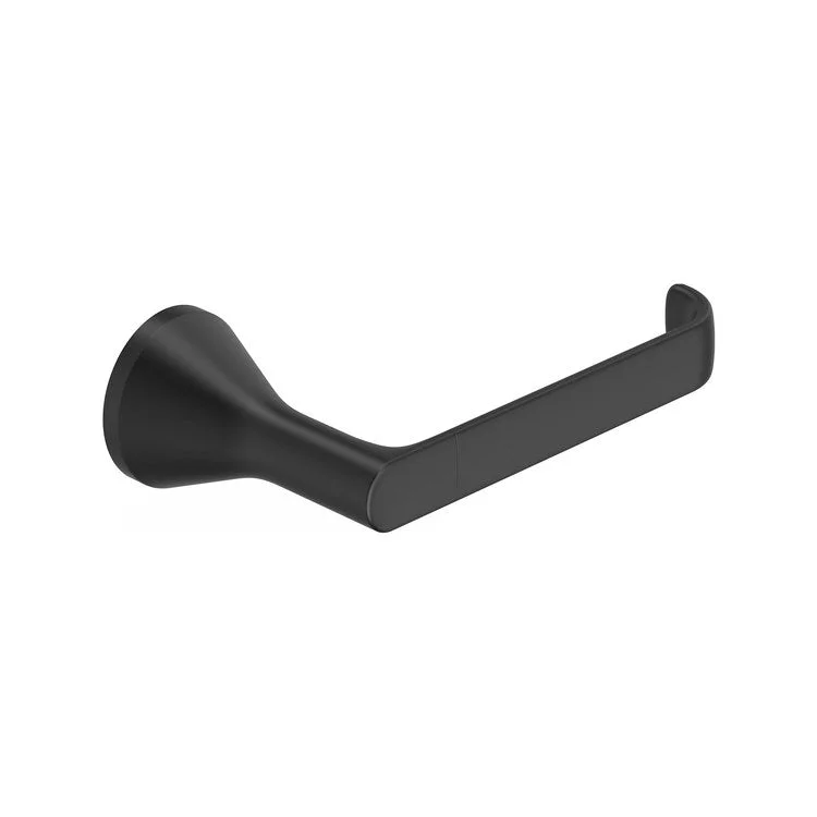 Toilet Paper Holder Aspirations Spring Bar Matte Black Metal Wall Mount 7 Inch