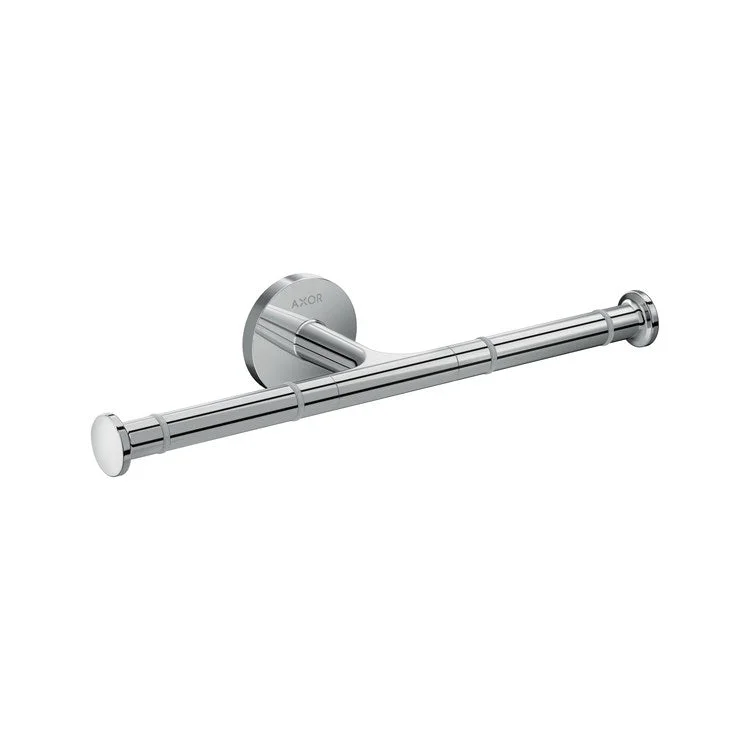 Toilet Paper Holder Universal Circular Double Open Chrome Metal 10-5/8 Inch 3-1/4 Inch Wall Mount