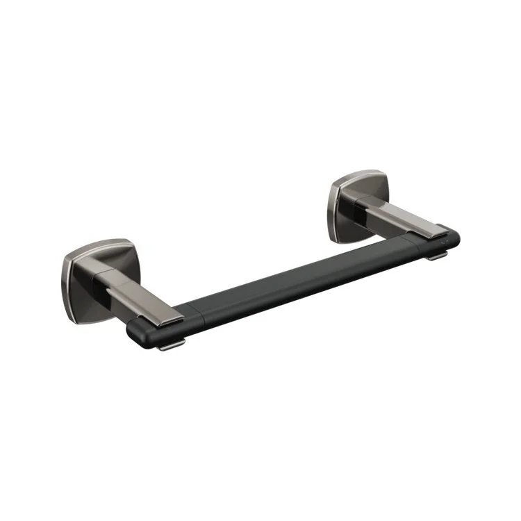 Towel Bar Allaria 8 Inch Single Brilliance Black Onyx / Matte Black Zinc 3-1/2 Inch