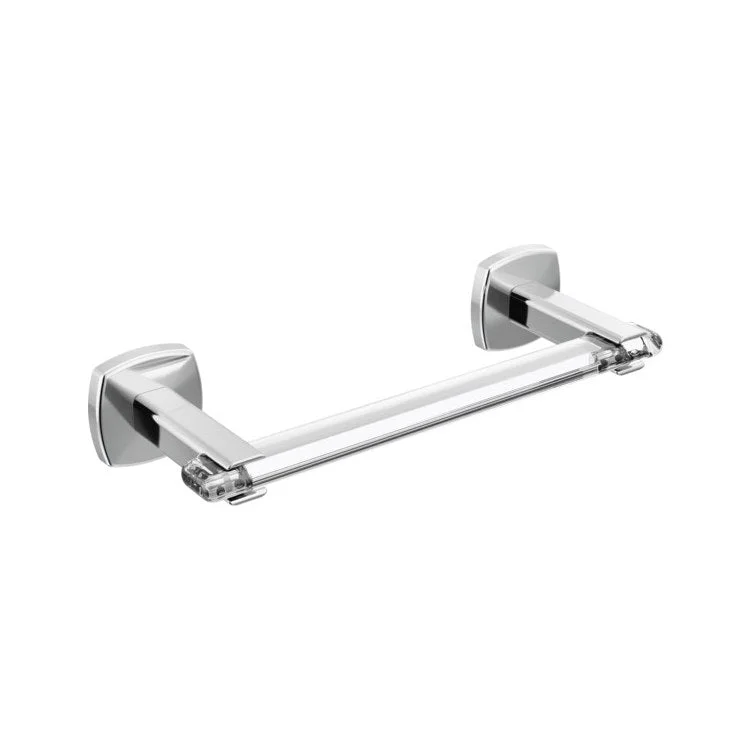 Towel Bar Allaria 8 Inch Single Chrome / Clear Acrylic Zinc 3-1/2 Inch