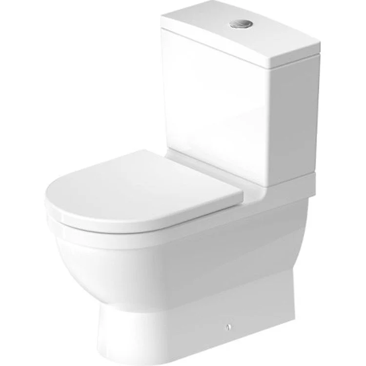 Toilet Starck 3 Close Coupled with HygieneGlaze White Elongated 16-7/8 Inch