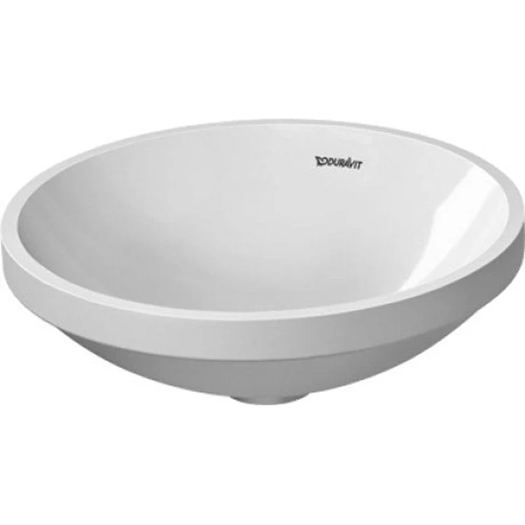 Lavatory Sink Architec Undermount Less Overflow 14-3/4 Inch Round White