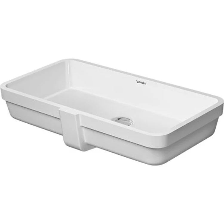 Lavatory Sink Vero Air Undermount with Overflow & WonderGliss 23-5/8 x 12-3/8 Inch Rectangle White