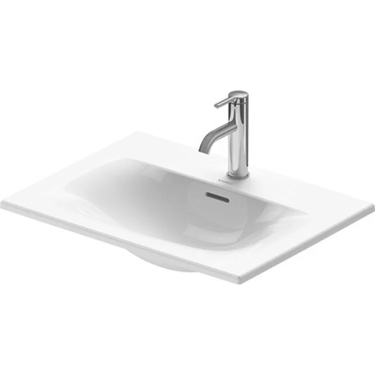 Lavatory Sink Viu Drop-In with Overflow & WonderGliss Surface Treatment 17-3/4 x 23-5/8 Inch Rectangle White