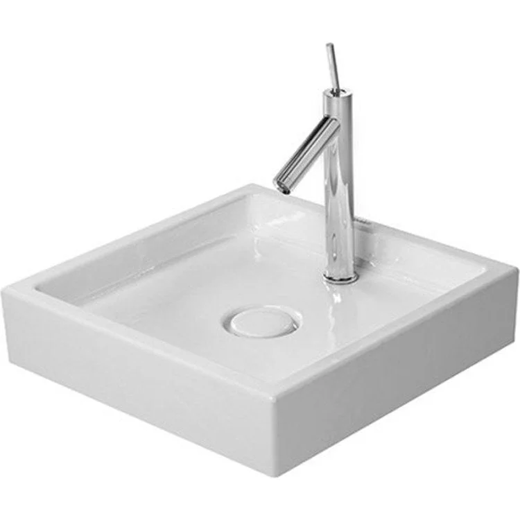 Lavatory Sink Starck 1 Ground Less Overflow 18-1/2 x 18-1/2 Inch Square White 1 Hole