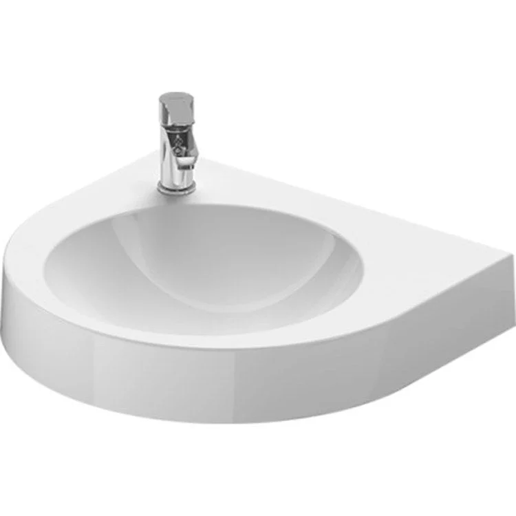 Lavatory Sink Architec Wall Mount 20-1/2 x 22-5/8 Inch Round White 1 Hole