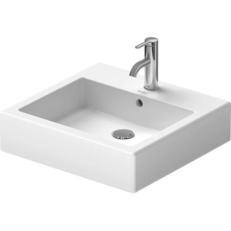 Lavatory Sink Vero Ground with Overflow 19-5/8 x 18-1/2 Inch Rectangle White 1 Hole