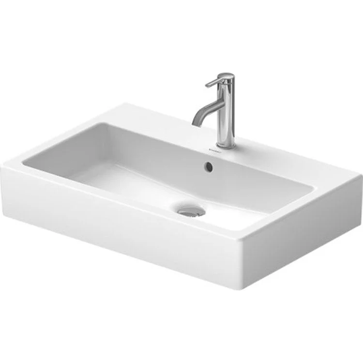 Lavatory Sink Vero Wall Mount with Overflow 27-1/2 x 18-1/2 Inch Rectangle White 1 Hole