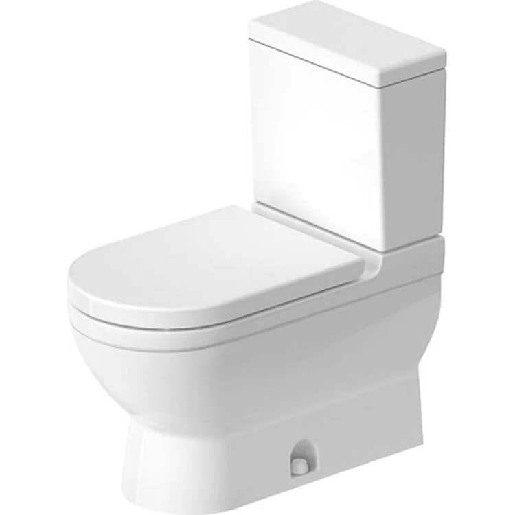 Toilet Bowl Starck 3 Elongated HygieneGlaze 2 Piece White 17-1/8 Inch 1.28 Gallons per Flush Ceramic Floor Mount