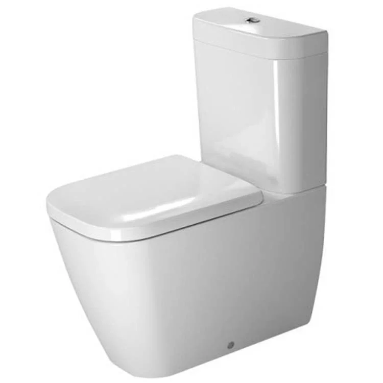 Toilet Happy D.2 1 Piece Washdown Close Coupled Less Tank White Elongated 16-3/8 Inch 14-3/8 Inch