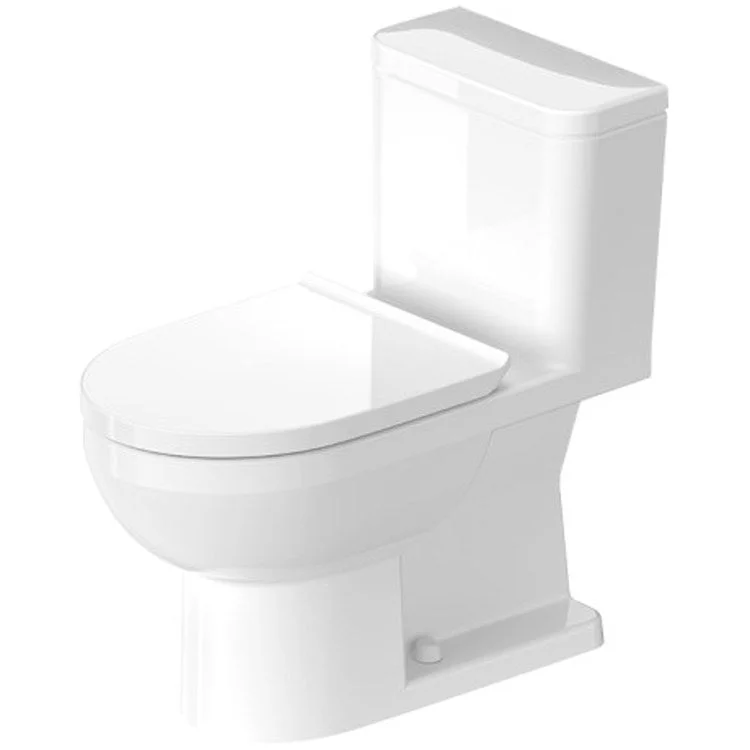 Toilet DuraStyle Basic 1 Piece Rimless White Elongated 28-7/8 Inch 1.28 Gallon per Flush 12 Inch Rough-In Ceramic Single Left