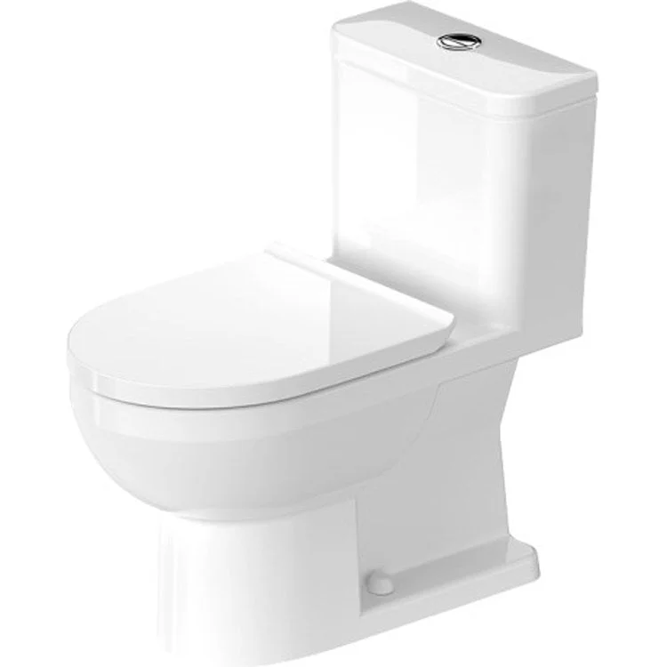 Toilet DuraStyle Basic 1 Pieces Rimless White Elongated 29-1/8 Inch 1.32 Gallons per Flush Ceramic Dual