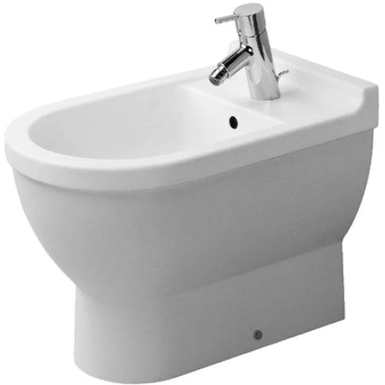 Bidet Starck 3 Free Standing 1 Hole White 14-1/8 x 22 Inch Vitreous China