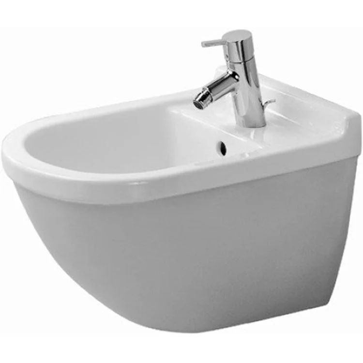 Bidet Starck 3 Overflow 1 Hole White Vitreous China