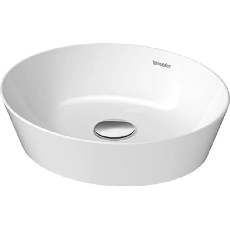 Lavatory Sink Cape Cod Above Counter less Overflow 15-3/4 x 14-1/8 Inch Oval White/White Satin Matte