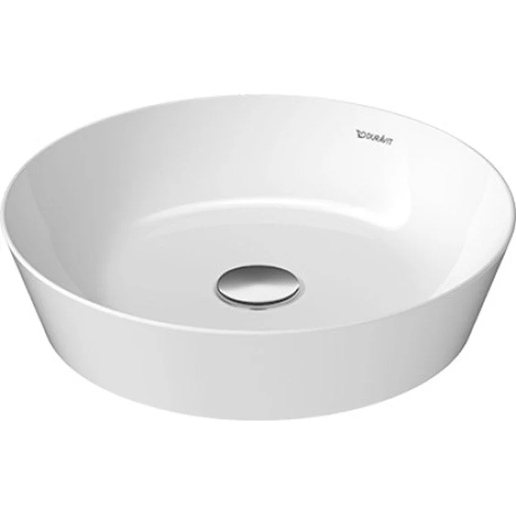 Lavatory Sink Cape Cod Above Counter Less Overflow 16-7/8 x 16-7/8 Inch Round White