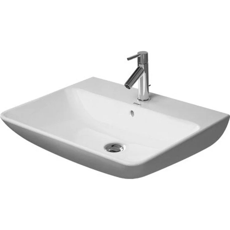 Lavatory Sink ME by Starck Wall Mount with Overflow & WonderGliss Surface Treatment 19-1/4 x 25-5/8 Inch Rectangle White 1 Hole