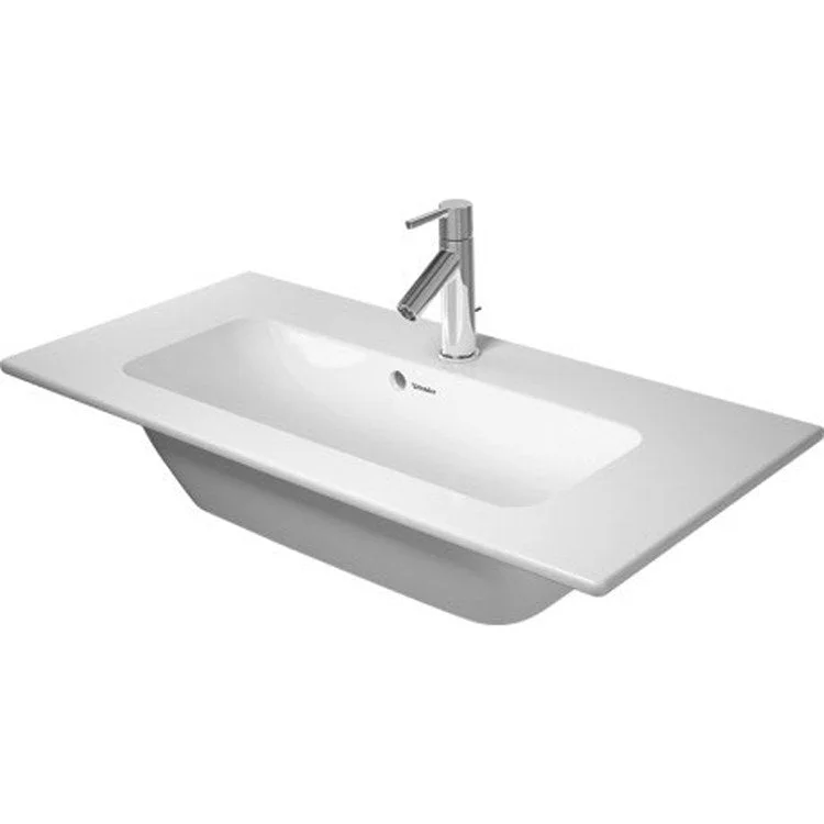 Lavatory Sink ME by Starck Wall Mount with Overflow 32-5/8 x 15-3/4 Inch Rectangle White 1 Hole