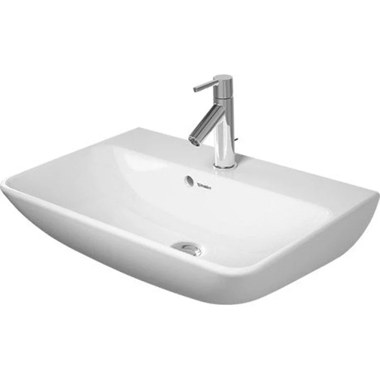 Lavatory Sink ME by Starck Wall Mount with Overflow 23-5/8 x 15-3/4 Inch Rectangle White