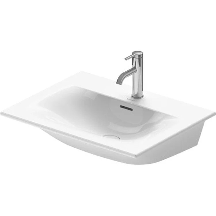 Lavatory Sink Viu Wall Mount with Overflow & WonderGliss Surface Treatment 19-1/4 x 24-3/4 Inch 7-7/8 Inch Spread Rectangle White 3 Hole Ceramic