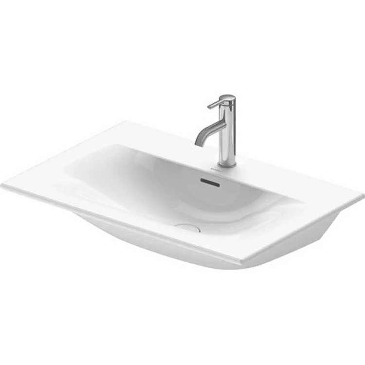 Lavatory Sink Viu Wall Mount with Overflow & WonderGliss Surface Treatment 19-1/4 x 28-3/4 Inch 7-7/8 Inch Spread Rectangle White 3 Hole Ceramic