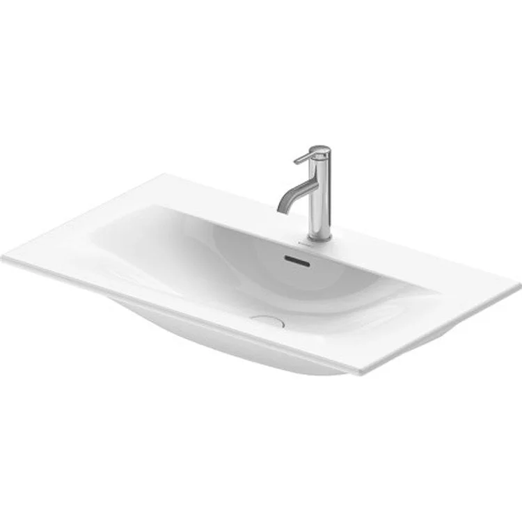 Lavatory Sink Viu Wall Mount with Overflow & WonderGliss 32-5/8 x 19-1/4 Inch Rectangle White