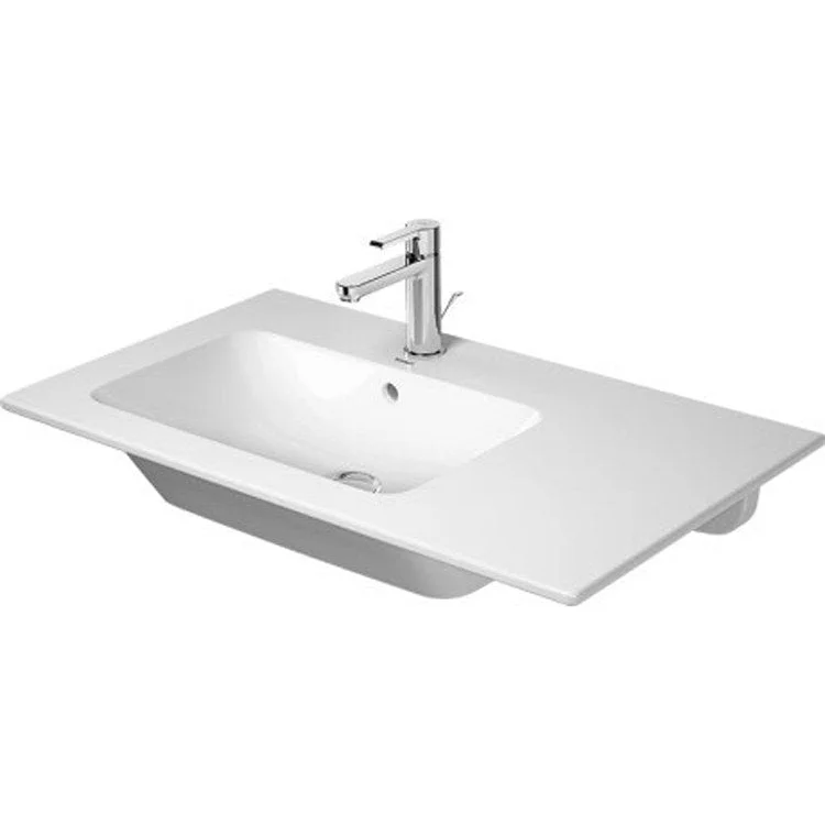 Lavatory Sink ME by Starck Wall Mount Left with Overflow & WonderGliss Surface Treatment 19-1/4 x 32-5/8 Inch Rectangle White 1 Hole