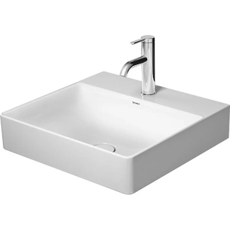 Lavatory Sink DuraSquare Wall Mount WonderGliss Less Overflow 19-5/8 x 18-1/2 Inch Rectangle White 1 Hole