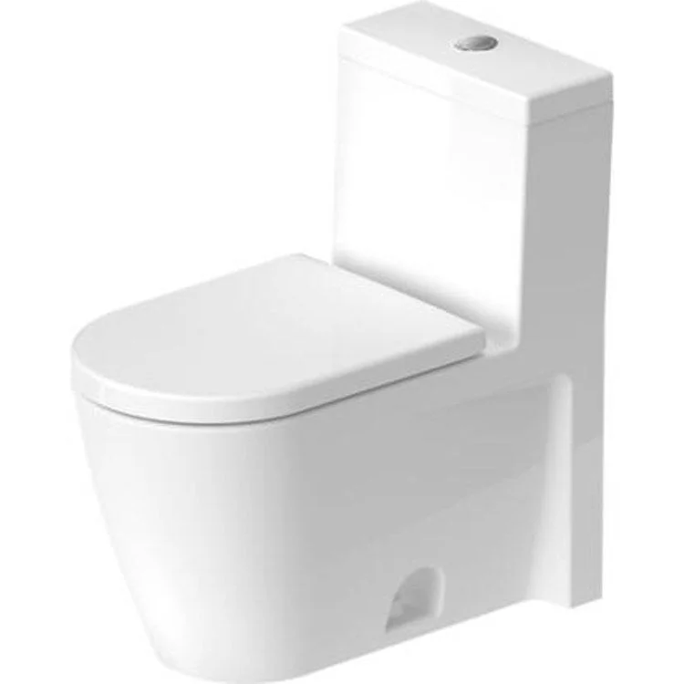 Toilet Starck 2 1 Piece with Seat White Elongated 15-1/2 Inch 1.28 Gallons per Flush Ceramic