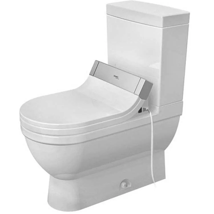 Toilet Starck 3 2 Pieces with SensoWash Seat White Elongated 29-7/8 Inch 1.28 Gallons per Flush Ceramic