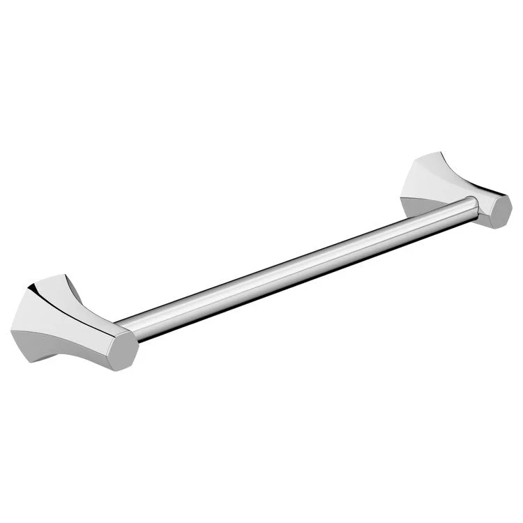 Towel Bar Locarno 18 Inch Single Chrome Metal 3-1/2 Inch