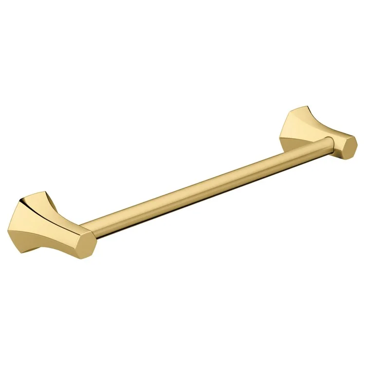 Towel Bar Locarno 18 Inch Single Brushed Gold Optic Metal 3-1/2 Inch