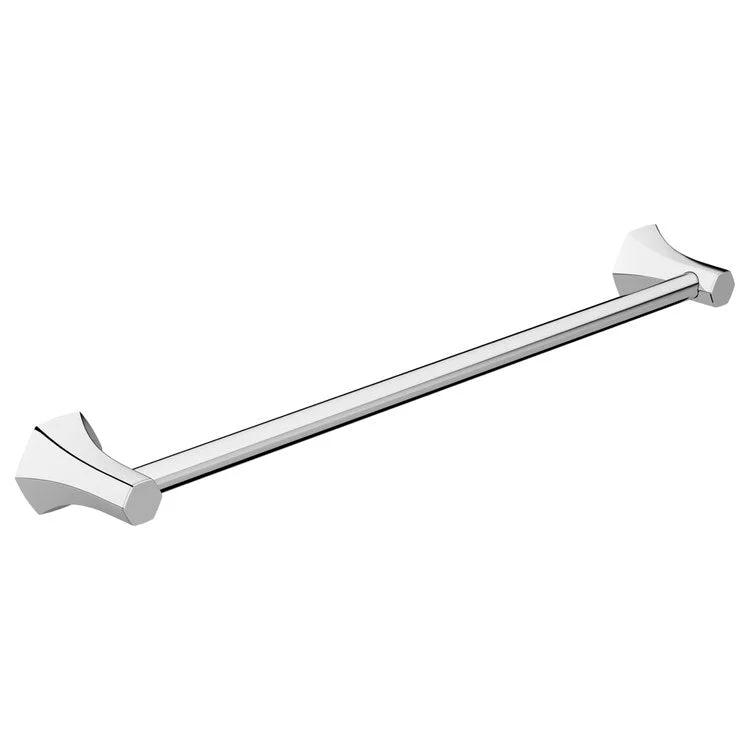 Towel Bar Locarno 24 Inch Single Chrome Metal 3-1/2 Inch