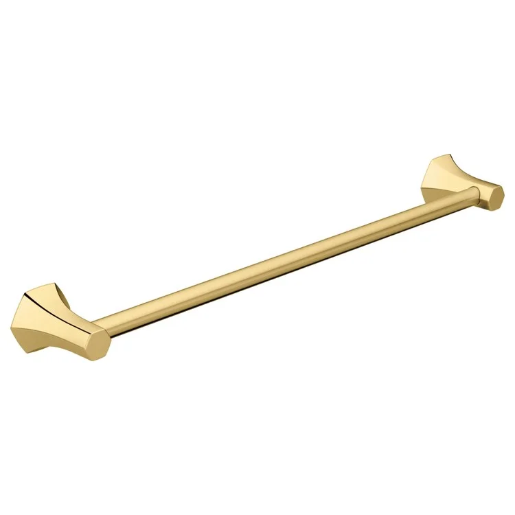 Towel Bar Locarno 24 Inch Single Brushed Gold Optic Metal 3-1/2 Inch